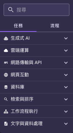 新增狀態面板－任務頁籤